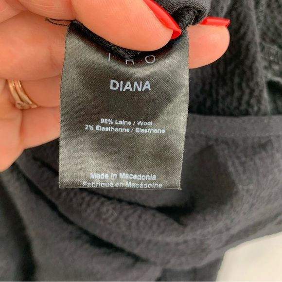 IRO Diana Asymmetrical Shift Dress Black LBD Size 2/XS - Picture 7 of 10